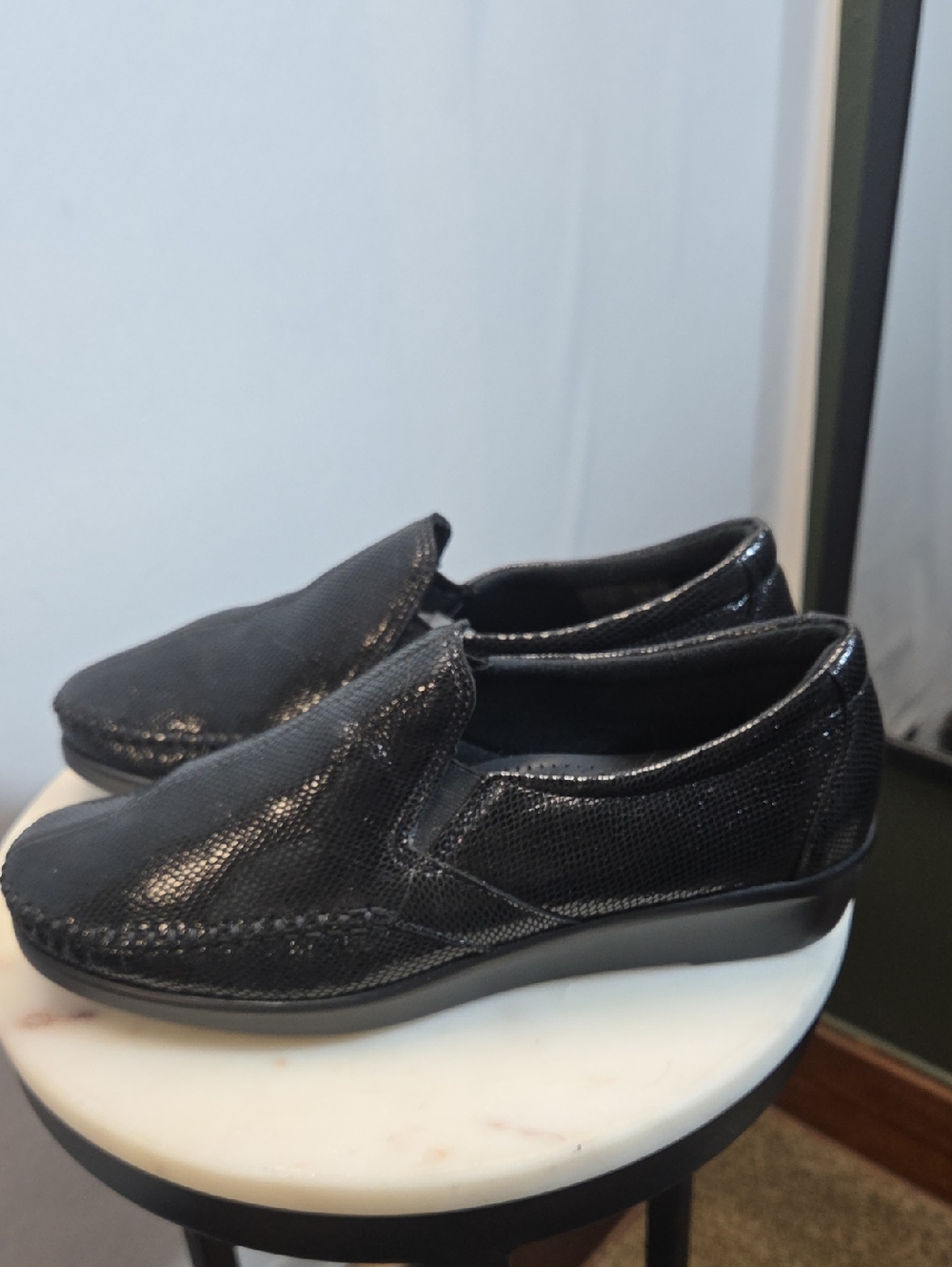 SAS Women's Black Slip-On Loafers Size 9.5W
